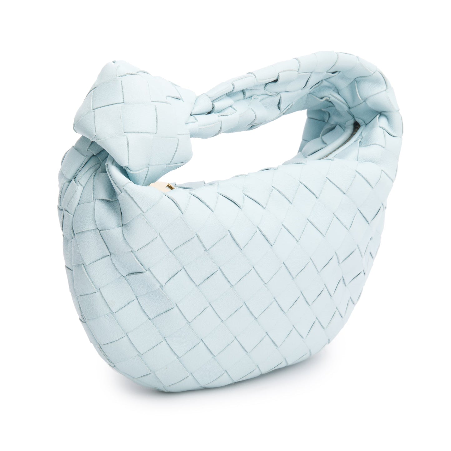 Bottega Veneta Light Blue Intrecciato Leather Mini Jodie Bag
