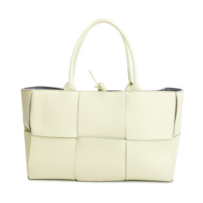 Bottega Veneta Light Green Maxi Intrecciato Leather Medium Arco Tote