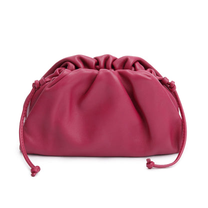 Bottega Veneta Maroon Intrecciato Leather Mini Pouch Crossbody