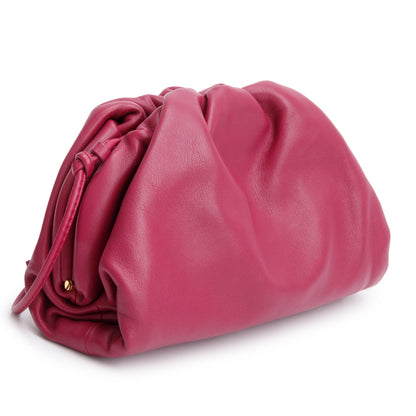 Bottega Veneta Maroon Intrecciato Leather Mini Pouch Crossbody