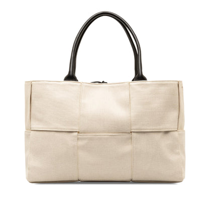 Luxury Bottega Veneta Medium Canvas Intrecciato Arco Tote (SHG-REo8Rt)