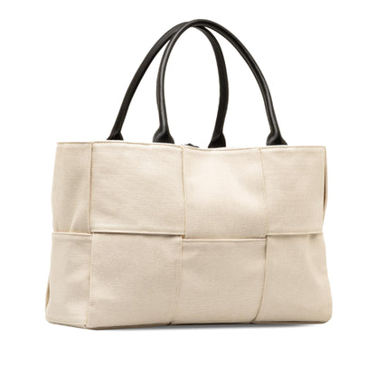Luxury Bottega Veneta Medium Canvas Intrecciato Arco Tote (SHG-REo8Rt)