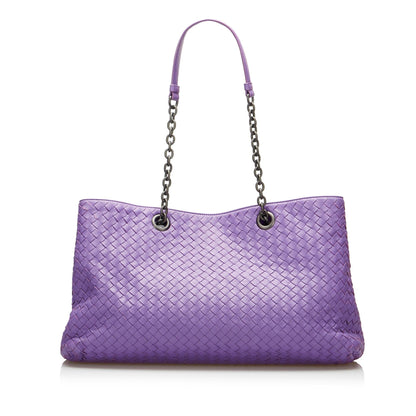 Luxury Bottega Veneta Medium Intrecciato Double Chain Tote (SHG-HYch9e)