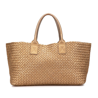 Luxury Bottega Veneta Medium Lambskin Intreccio Cabat Tote (SHG-PI5CzQ)