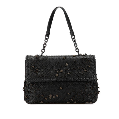Luxury Bottega Veneta Nappa Intrecciato Tobu Olimpia Shoulder Bag (SHG-mXrd77)