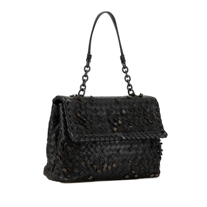 Luxury Bottega Veneta Nappa Intrecciato Tobu Olimpia Shoulder Bag (SHG-mXrd77)