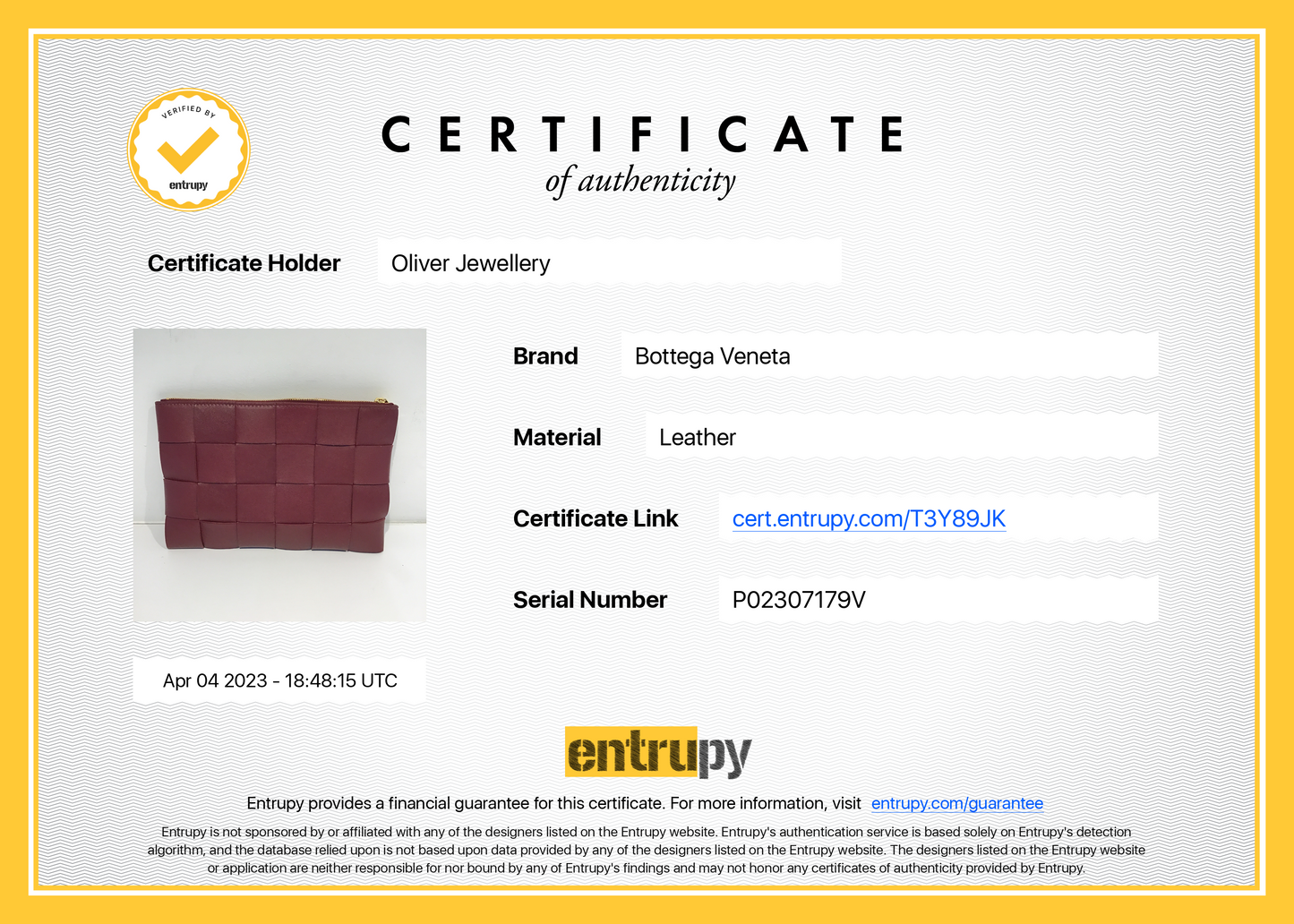 Bottega Veneta Nappa Maxi Intrecciato Leather Zip Pouch
