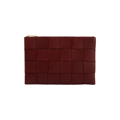 Bottega Veneta Nappa Maxi Intrecciato Leather Zip Pouch