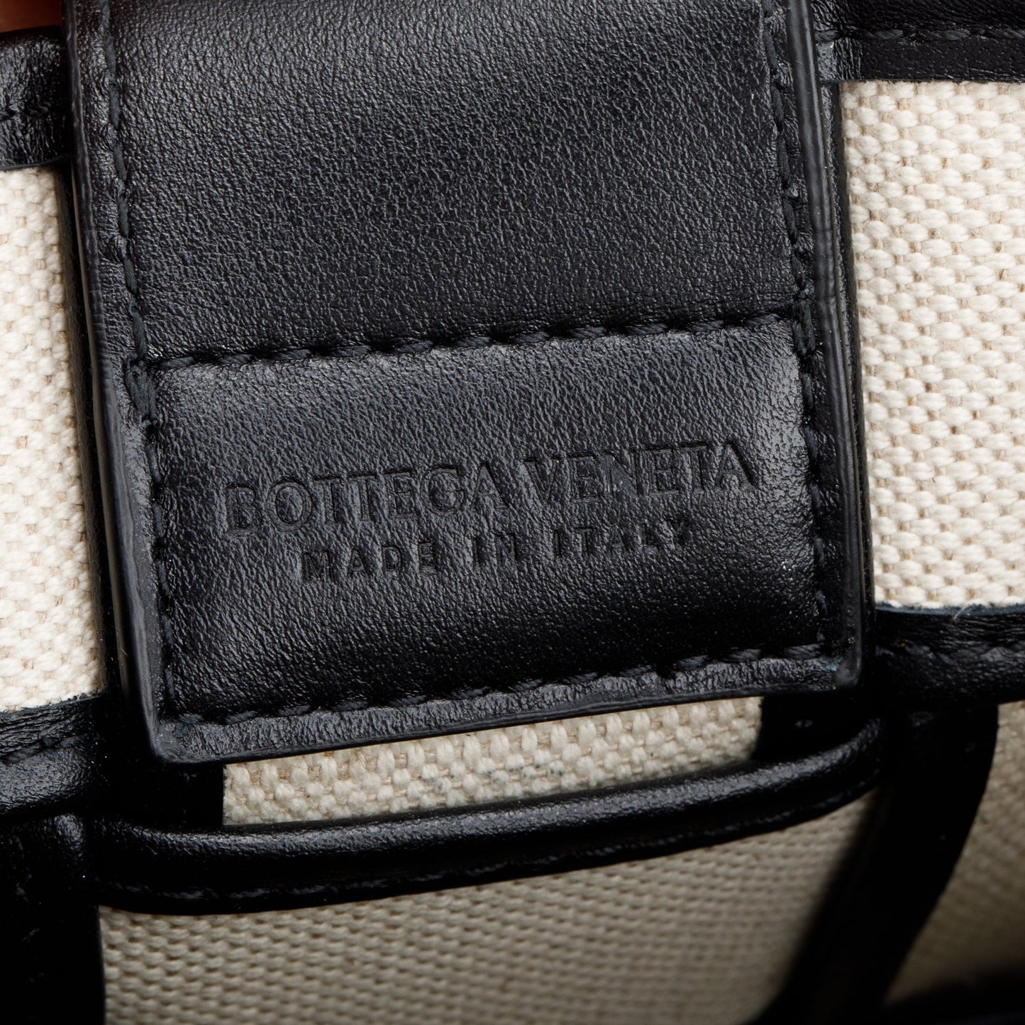 Bottega Veneta Neutral Intrecciato Canvas Leather Trim Small Cassette Bucket Bag