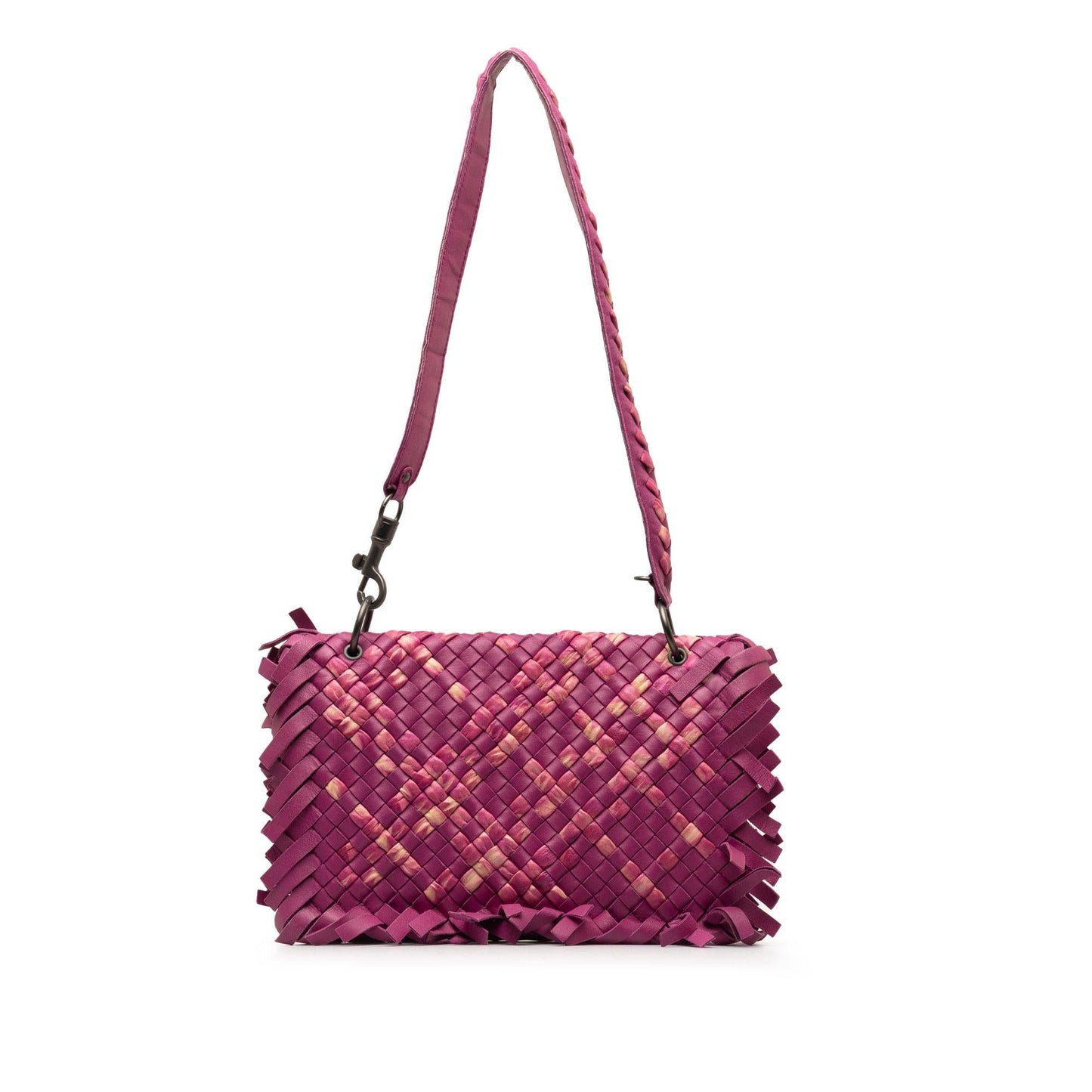 Luxury Bottega Veneta Paille Sfrangiato Aquatre Intrecciato Fringe Shoulder Bag (SHG-KXf7nX)