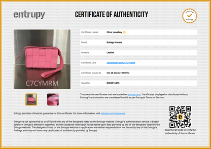 Bottega Veneta Pink Leather Intrecciato Classic Cassette Bag
