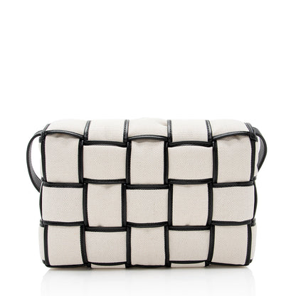 Luxury Bottega Veneta Puffed Canvas Cassette Crossbody (SHF-22046)