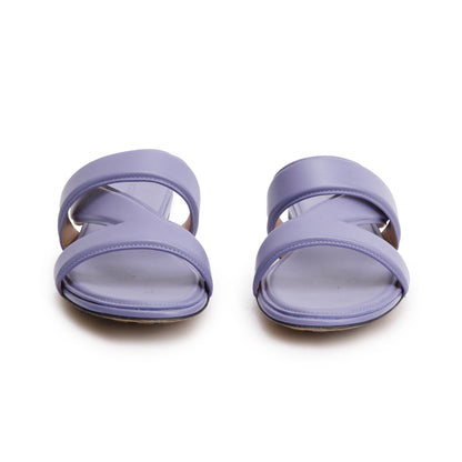 Bottega Veneta Purple Lambskin Leather The Band Flat Sandals, Size 40