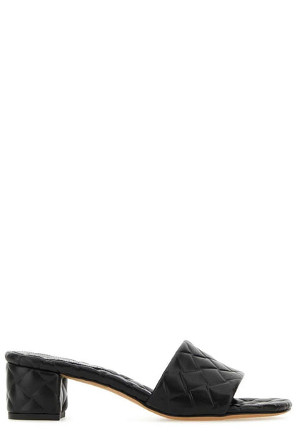 BOTTEGA VENETA QUILTED LAMBSKIN LEATHER AMY MULES