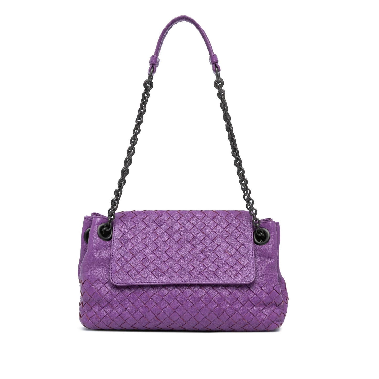 Luxury Bottega Veneta Small Madras Goatskin Intrecciato Shoulder Bag (SHG-jLc0TG)