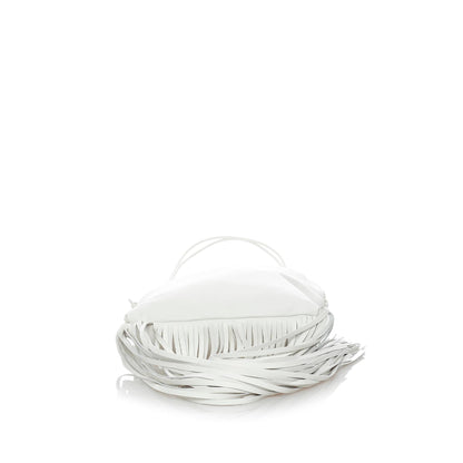 Luxury Bottega Veneta The Fringe Pouch Leather Shoulder Bag (SHG-26Hbfa)