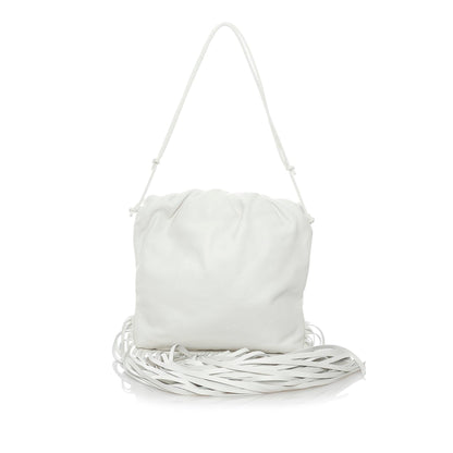 Luxury Bottega Veneta The Fringe Pouch Leather Shoulder Bag (SHG-26Hbfa)