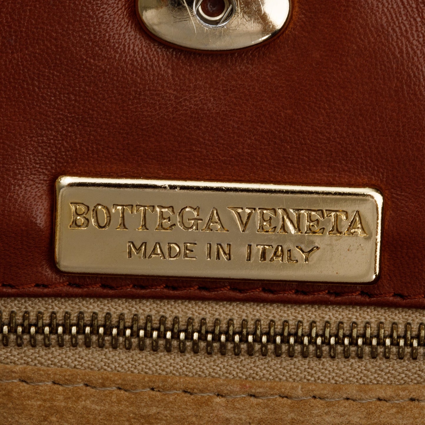 Bottega Veneta Vintage Brown Intrecciato Leather Drawstring Shoulder Bag