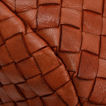 Bottega Veneta Vintage Brown Intrecciato Leather Drawstring Shoulder Bag