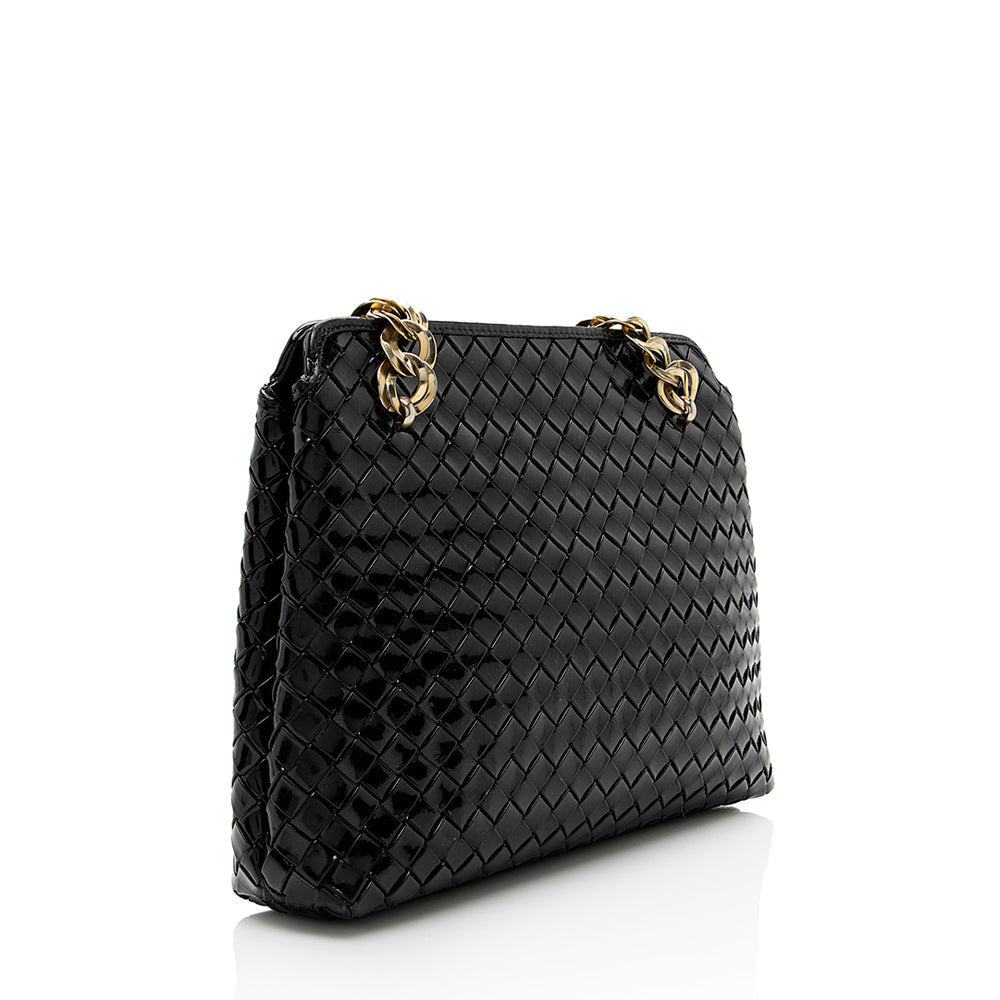 Luxury Bottega Veneta Vintage Intercciato Nappa Chain Shoulder Bag (SHF-18301)
