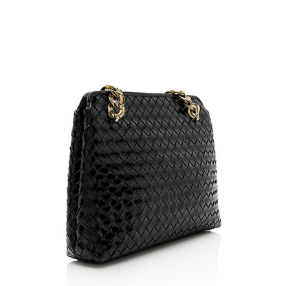 Luxury Bottega Veneta Vintage Intercciato Nappa Chain Shoulder Bag (SHF-18301)