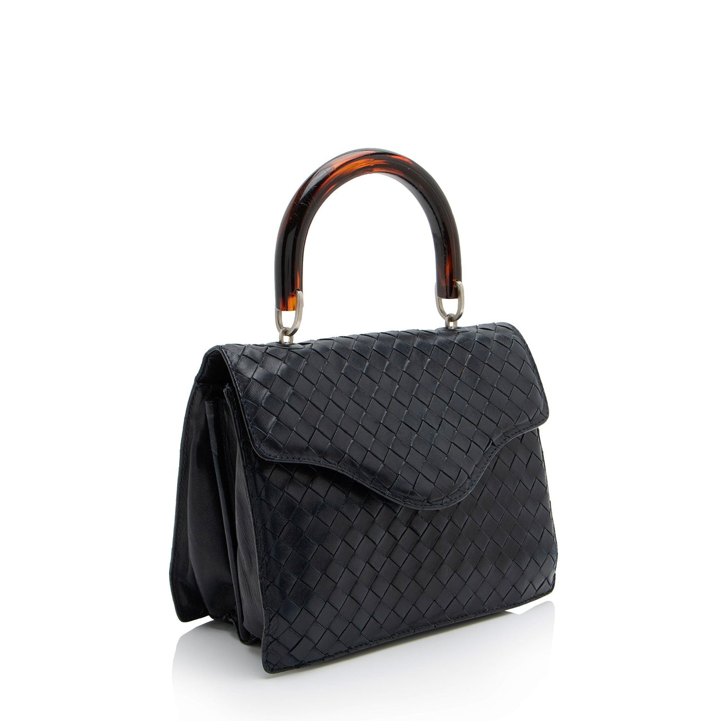 Luxury Bottega Veneta Vintage Intrecciato Nappa Top Handle (SHF-88Arm6)