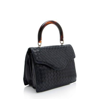 Luxury Bottega Veneta Vintage Intrecciato Nappa Top Handle (SHF-88Arm6)