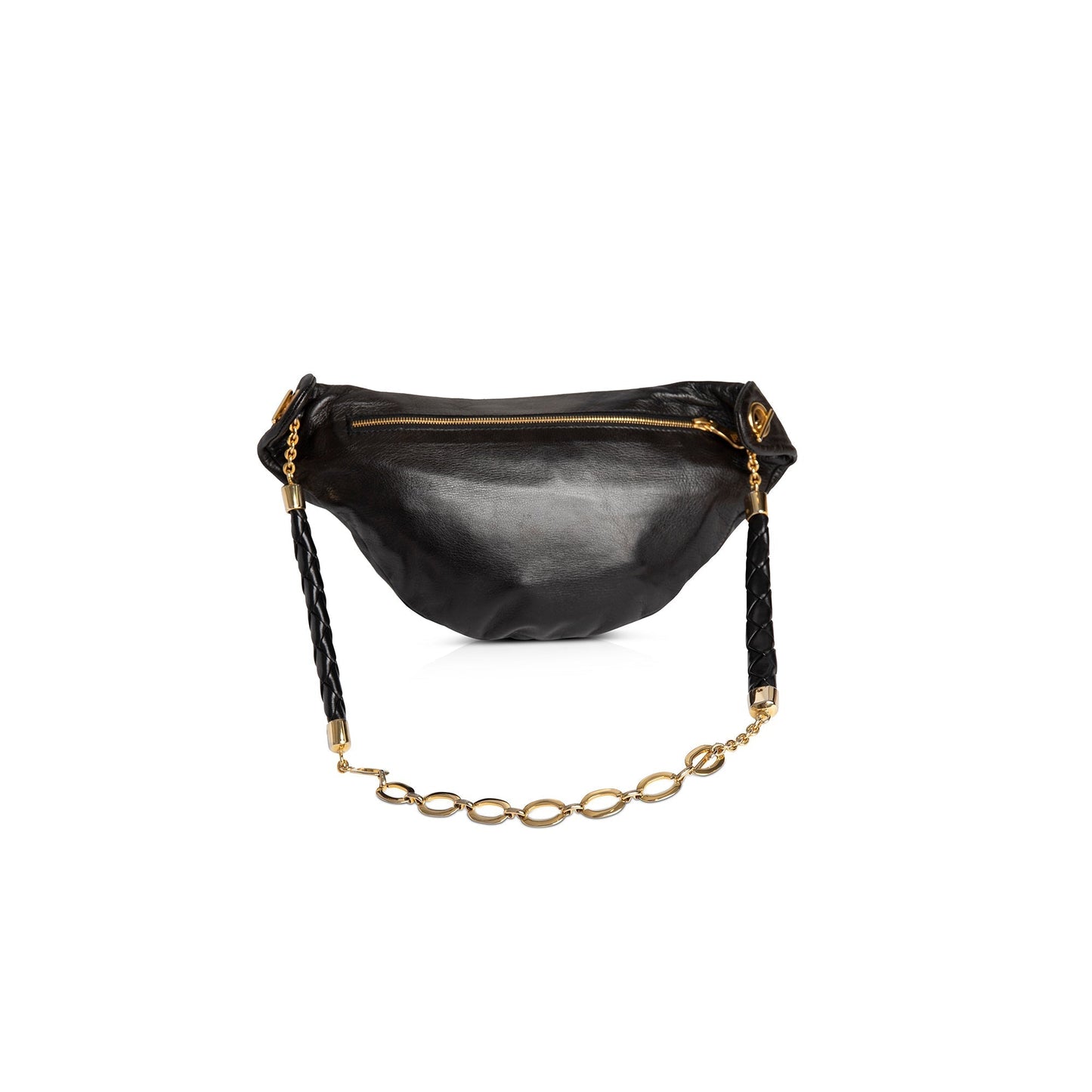 Bottega Veneta Vintage Leather Chain-Link Waist Bag