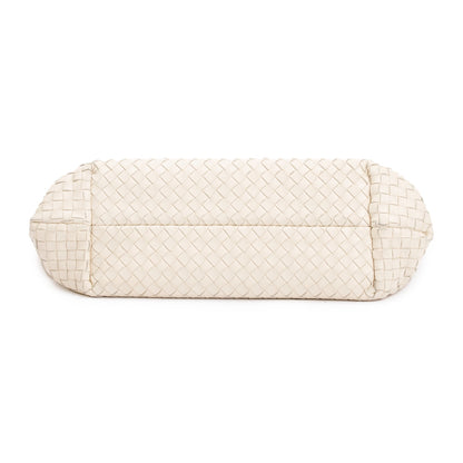 Bottega Veneta White Intrecciato Nappa Leather Large Capi Tote