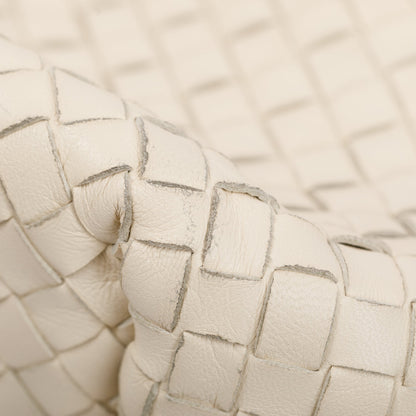Bottega Veneta White Intrecciato Nappa Leather Large Capi Tote