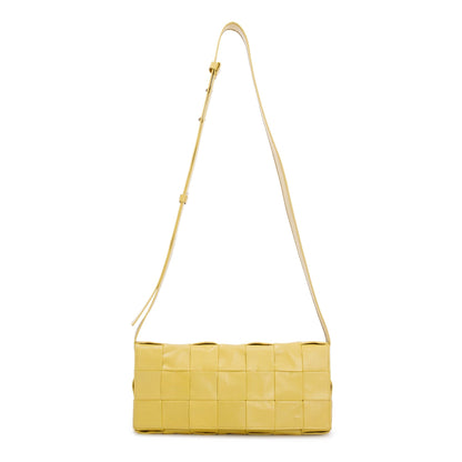 Bottega Veneta Yellow Paper Intrecciato Cassette Bag