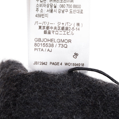 Burberry 2023 Black & Charcoal Giant Check Cashmere Scarf