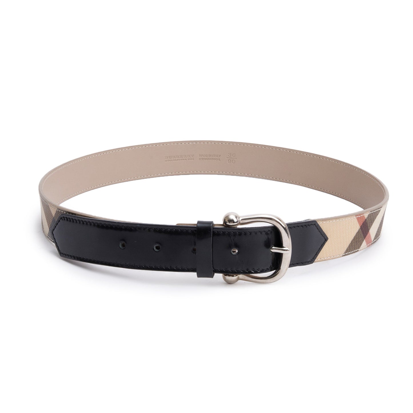 Burberry Beige Vintage Check Belt 90 36