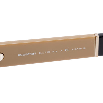 Burberry B 1160 Check/Black Acetate Rectangular Sunglasses
