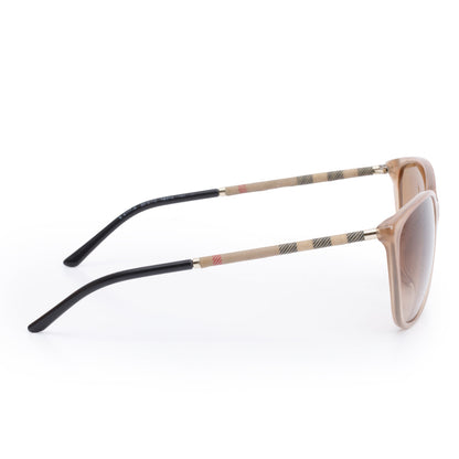Burberry B 4117-A Brown Acetate Check Trim Cat-Eye Sunglasses
