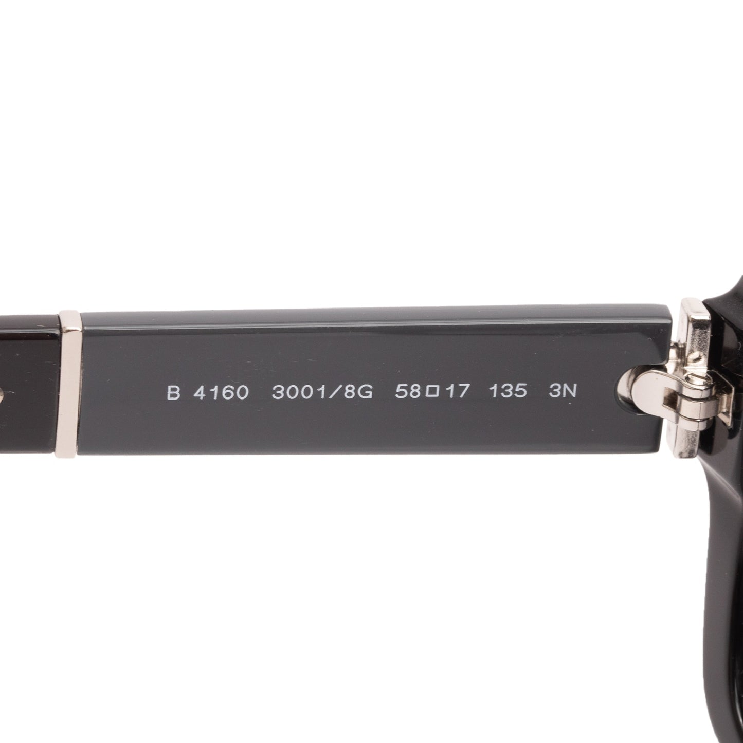 Burberry B 4160 Black Check Acetate Rectangular Sunglasses