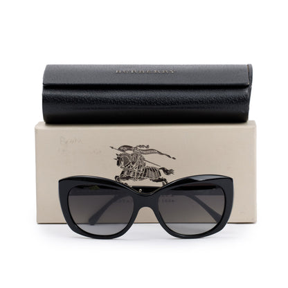 Burberry B 4164 Black Acetate Cat-Eye Sunglasses