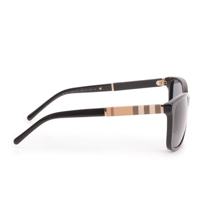 Burberry B 4181 Check/Black Acetate Rectangular Sunglasses