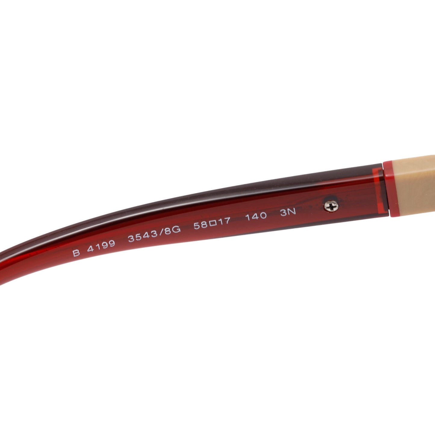 Burberry B 4199 Check & Burgundy Acetate Cat-Eye Sunglasses