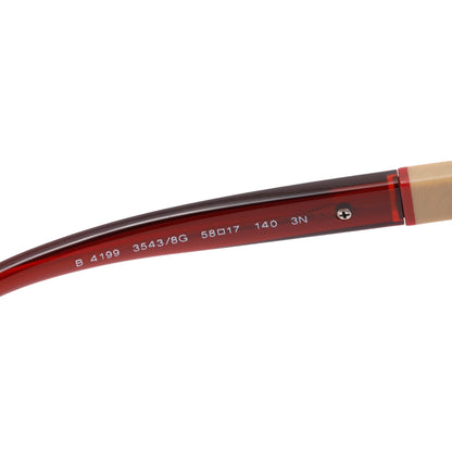 Burberry B 4199 Check & Burgundy Acetate Cat-Eye Sunglasses