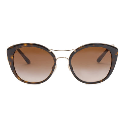 Burberry B 4251-Q Check & Havana Acetate Cat-Eye Sunglasses