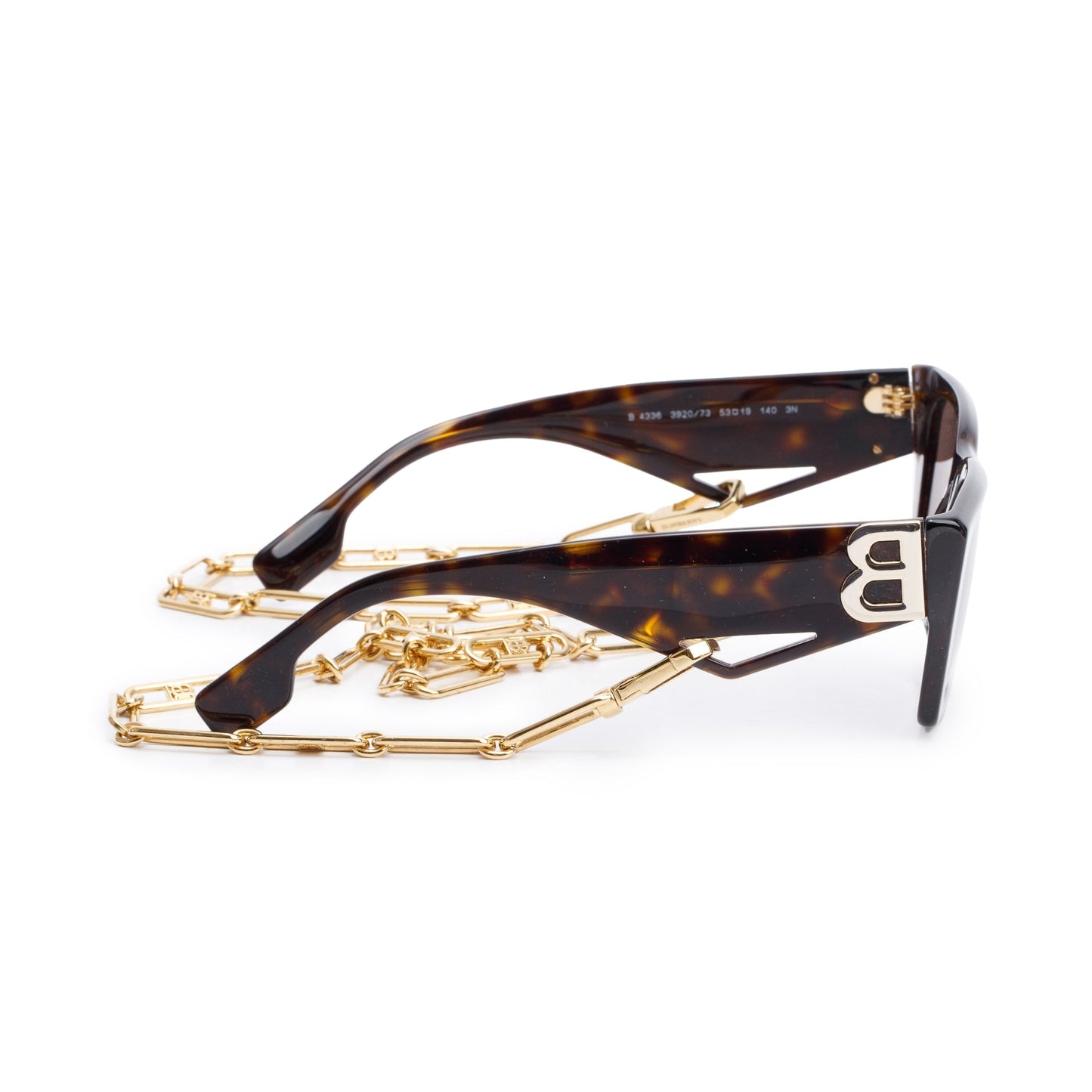 Burberry B 4336 Havana Acetate Poppy Be Rectangular Sunglasses