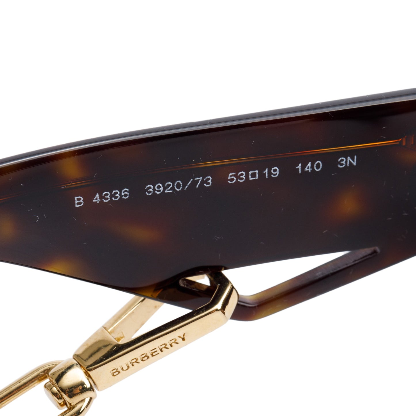 Burberry B 4336 Havana Acetate Poppy Be Rectangular Sunglasses