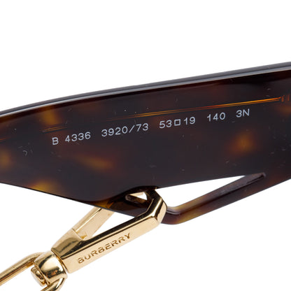 Burberry B 4336 Havana Acetate Poppy Be Rectangular Sunglasses