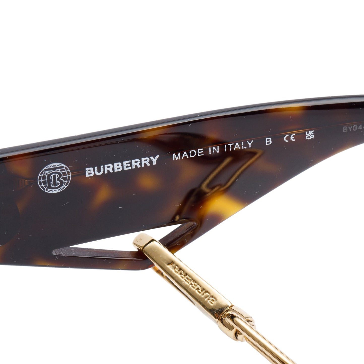 Burberry B 4336 Havana Acetate Poppy Be Rectangular Sunglasses