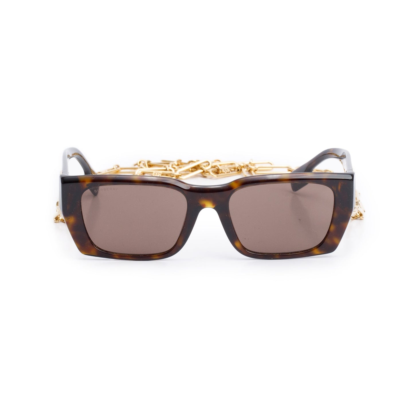 Burberry B 4336 Havana Acetate Poppy Be Rectangular Sunglasses