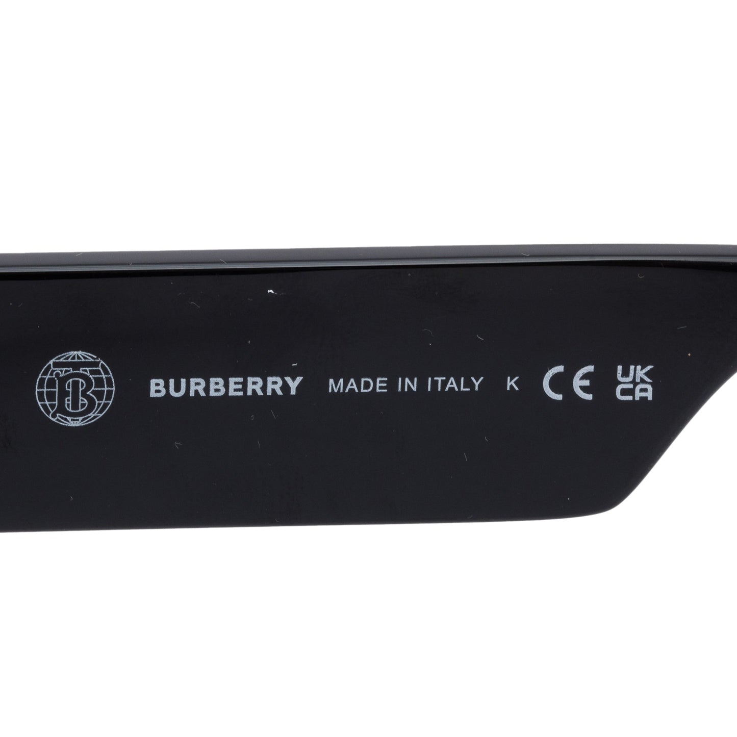 Burberry B 4401-U Black Acetate Yellow Lens Logo Sunglasses