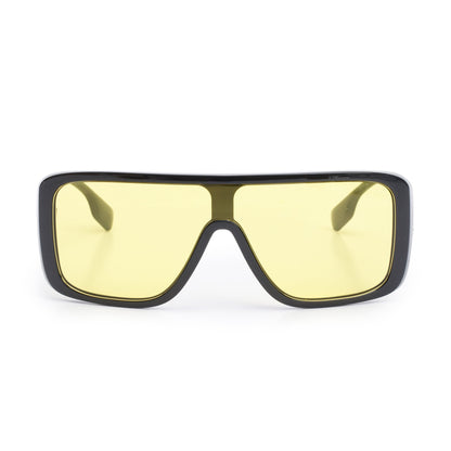 Burberry B 4401-U Black Acetate Yellow Lens Logo Sunglasses
