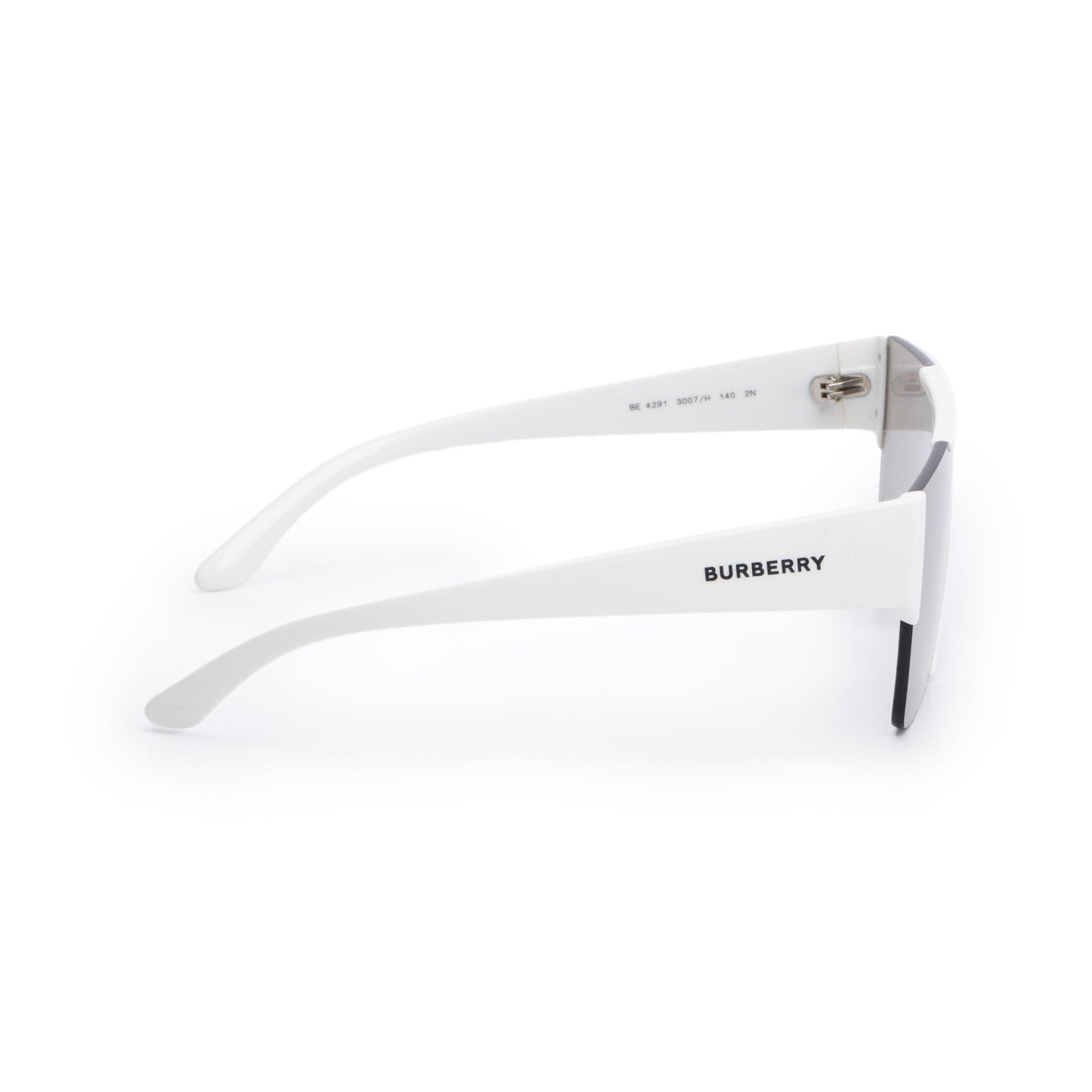 Burberry BE 4291 White Acetate Logo Shield Sunglasses
