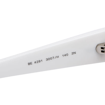 Burberry BE 4291 White Acetate Logo Shield Sunglasses